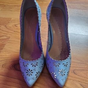 Blue Lace Pattern Lauren Conrad Heels Size 7